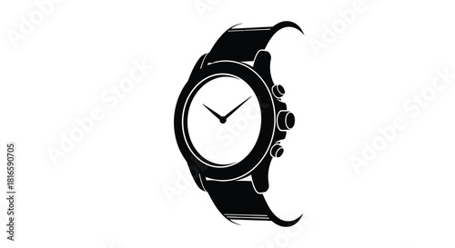 Watch illustration of a classic timepiece