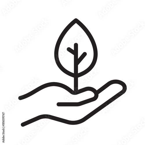 Nature Care Icon Collection, Eco-Friendly and Environmental Protection Symbols for Sustainability, Community, and UI Apps