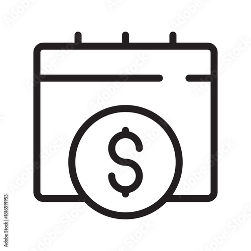 Payment Schedule Icon Pack, Organized Finance and Transaction Management Symbols for Banking, Business, and UI Apps