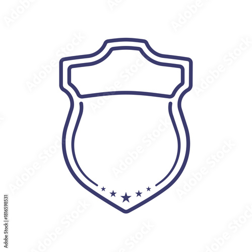 Blank badge outlined stock
