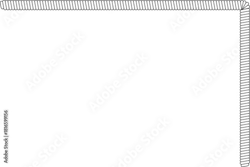 Rope pattern border forming a right angle corner