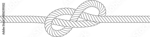 Rope forming a strong figure eight knot