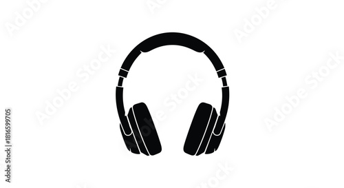 Headphones silhouette icon