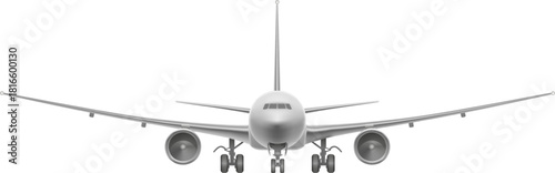 Commercial jet airliner aircraft on white background
