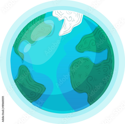 Earth globe representing global concepts and environment