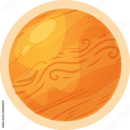 Planet Venus representing solar system education