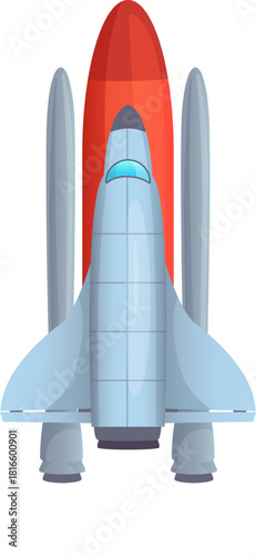 Space shuttle launch vehicle preparing for exploration