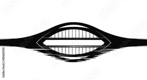 Bridge abstract reflection illustration