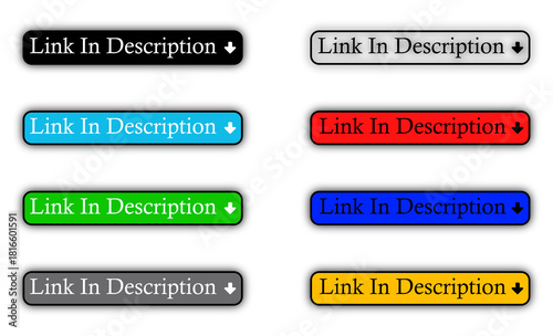 Wallpaper Mural Link in Description Icon Set for Social Media Stock Illustration Torontodigital.ca