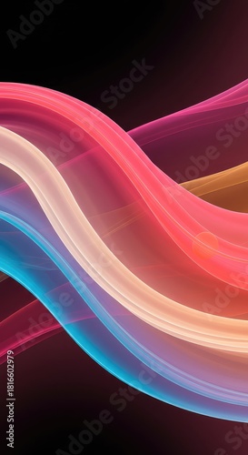 Ethereal background illustrating the principle of constant motion. Swirling gradients define the endless movement of liquid forms ,current ,flow ,abstract