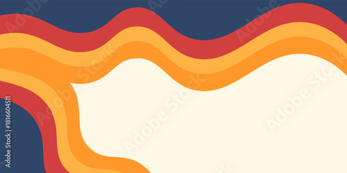 abstract colorful wave shapes banner background panoramic, purple, sparse, bent, modern art good illustrations