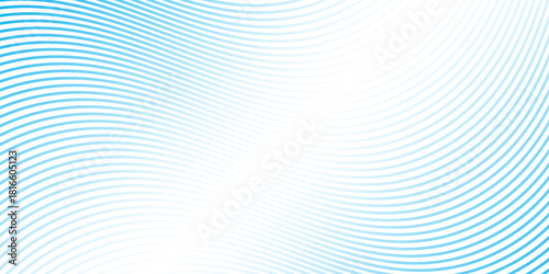 Abstract blue wave lines pattern on white background with space simple