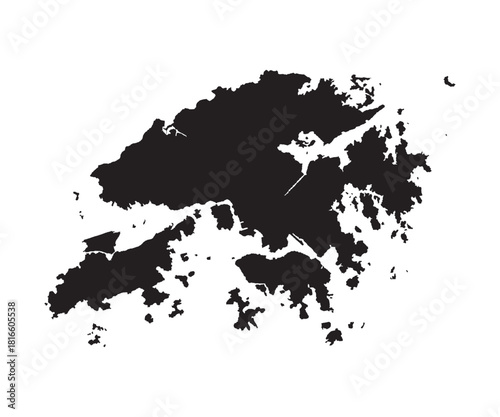 Hong Kong map Vector