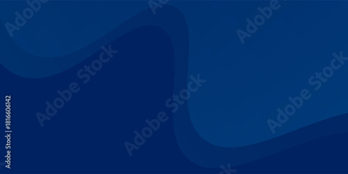 Dark blue paper waves abstract banner design. Elegant wavy vector background illustrations texture drak neutral good