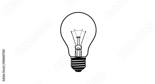 Light bulb outline icon