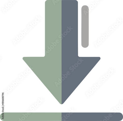 Download Arrow Icon for Saving Files, Data Transfer, and Receiving Content