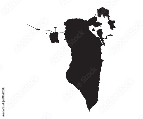 Bahrain map Vector