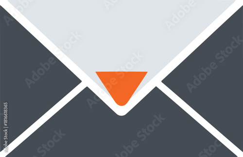 Modern flat design fountain pen illustration on white background