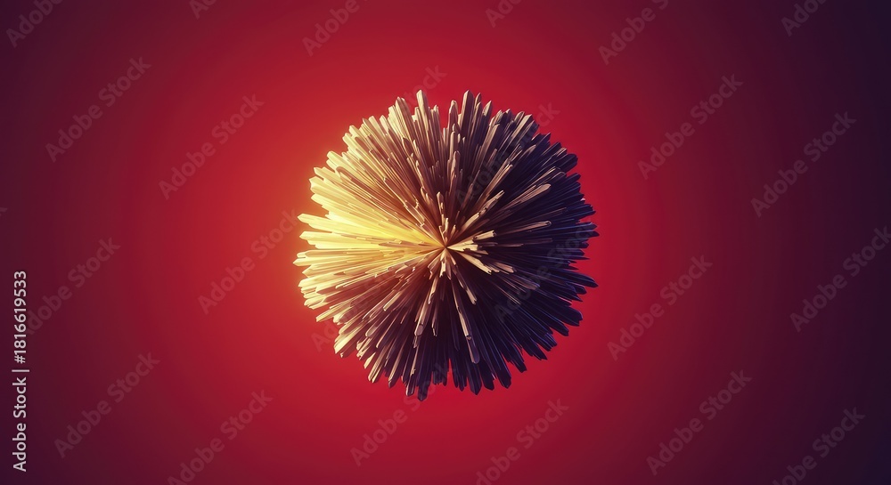 Fototapeta premium Conceptual visualization of a theoretical point of collapse, depicting overwhelming gravity and endless compression of matter ,darkness ,concentration ,absolute
