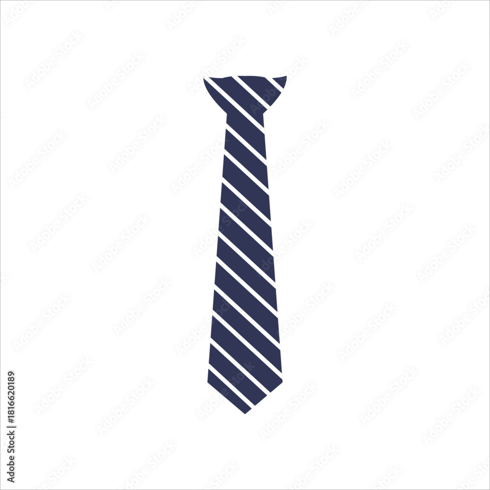 Obraz premium Blue striped necktie isolated on white background elegant vector illustration of classic formal fashion accessory for business style and professional outfit