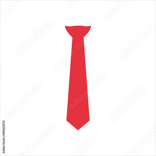 Red necktie vector icon simple minimal business formal accessory illustration isolated on white background suitable for office professional fashion and corporate design Free Download Red necktie vector icon simple minimal business formal accessory illustration isolated on white background suitable for office professional fashion and corporate design - GFXLoad