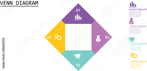 Venn diagram infographic template