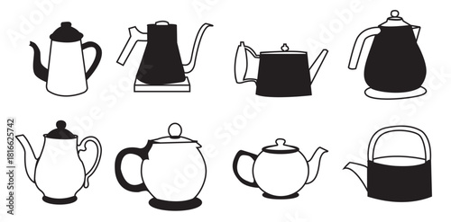  coffee set illustration minimalist doodle for cafe and 