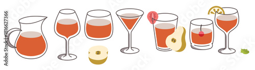 delicious sangria vectors