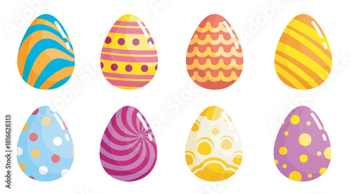  easter eggs icons vector 