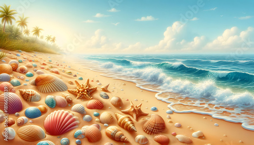 Fototapeta Naklejka Na Ścianę i Meble -  summer beach background