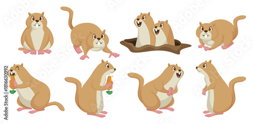 gopher cartoons vector 