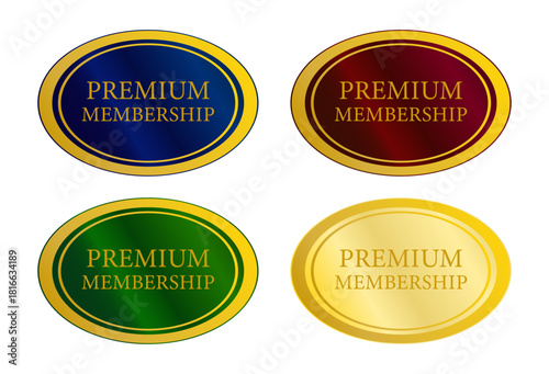 楕円形フレームで構成したプレミアムメンバーシップエンブレムコレクション