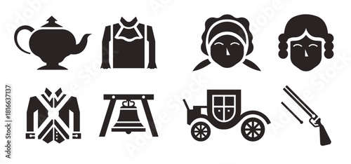 colonial vector icons