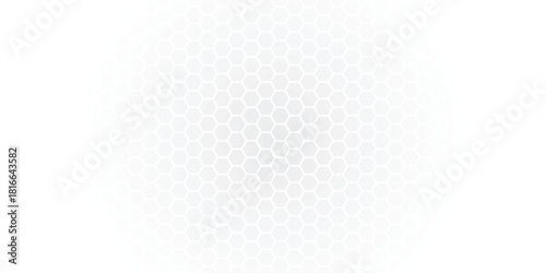 Abstract white and grey hexagonal pattern background design. Modern simple overlapping hexagon geometric element with molecular structures. Medical science technology concept