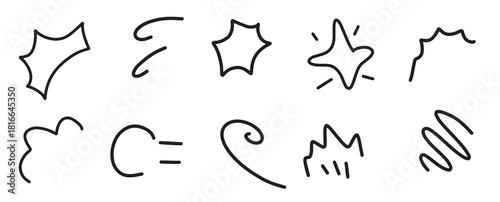 hand drawn comic elements for fun and bold creations