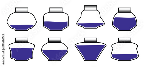 flat icon inkwell vector .