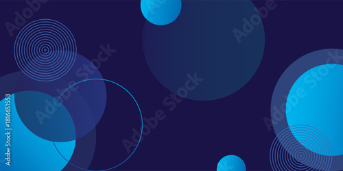 Abstract Circles, Blue Tones, Round Shapes, Concentric Rings, Modern Design. Use it as a backdrop for creative projects, presentations, and digital art that needs a contemporary edge
