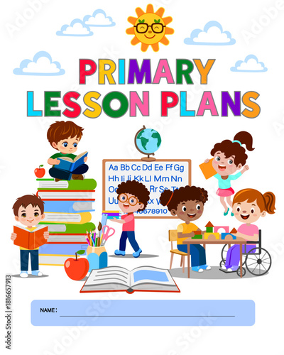 cover of a diary for a primary school student