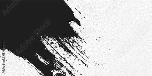 Abstract Brushstroke, black and white, jagged, rough edges, backdrop texture, use for modern design, photo overlays or artistic presentations, creating unique grunge effects