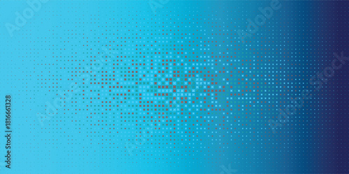 Halftone Texture Blue Gradients Square and Dot Patterns Modern Visuals Digital Background Use, simple graphic, easy to read, clear message, perfect for websites, presentations, marketing