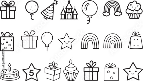 birthday party elements collection