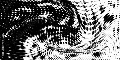 Dot gradation texture. Retro halftone gradient background.