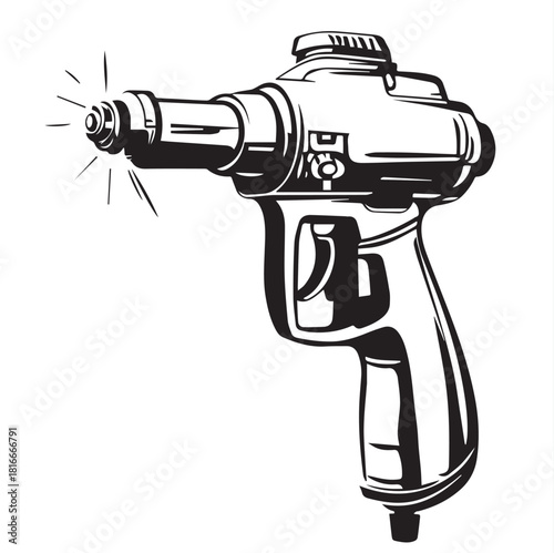 vector illustration of a paint sprayer 