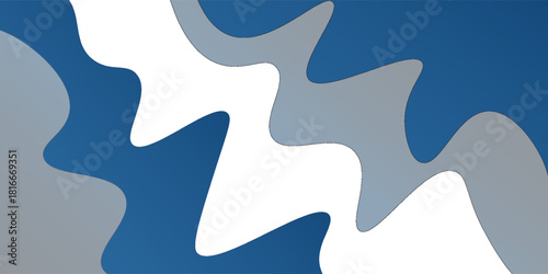 abstract white and blue papercut layers background