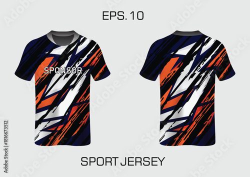 Vibrant Sport Jersey Design for Team Branding and Event Sponsorship Opportunities