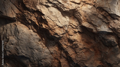 Close-up of rugged natural rock surface with layered textures and earthy tones ideal for geology erosion and sediment studies