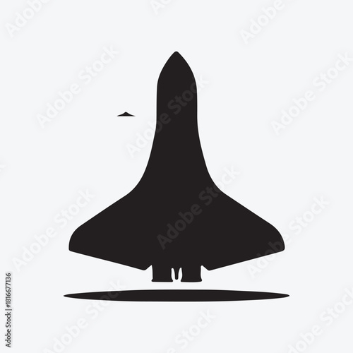 Vector illustration of a rocket isolated on white background