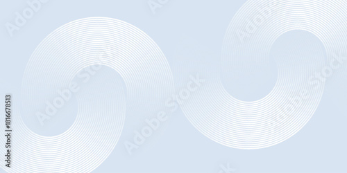 Abstract background with glowing white circles geometric lines. Modern futuristic technology concept for covers, banners, brochures, certificates, presentations and websites. EPS. 5