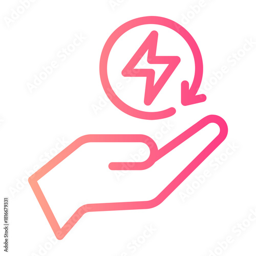 save energy gradient icon