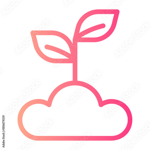 plant gradient icon